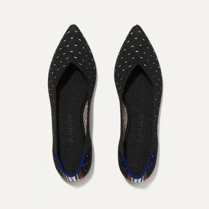 Rothy’s "The Point" flat in Ivory Dot 10.5